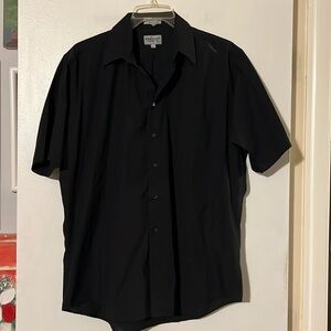 Windham Pointe mens black on black stripe short sleeve shirt